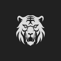 Majestic tiger head vector logo