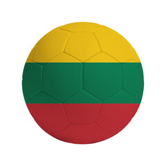 Fototapeta premium Soccer ball with flag of Lithuania