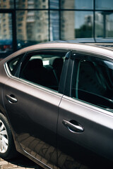 Fototapeta premium View of the car doors from the outside
