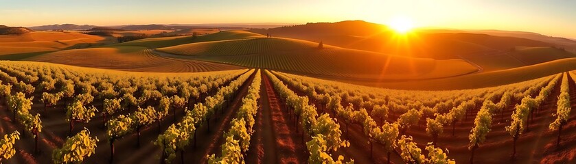 Rustic Vineyard Sunset