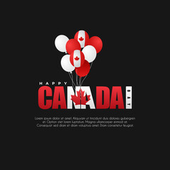 Canada day background or banner design template to celebrate on July 1. Canada's Independence day