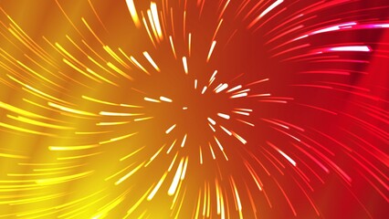 space abstract yellow red background light streaks radiate outward creating a swirling effect illustration