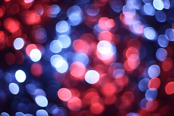 Themed Bokeh Lights in Patriotic Colors