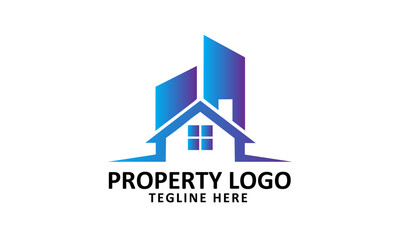 Modern Property Logo Real Estate House  Home  Building and Residential Icon for Development and Sales