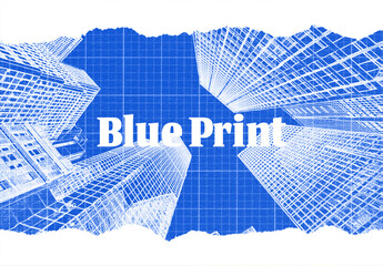 Blue Print Photo Effect