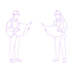 architect lineart illustration