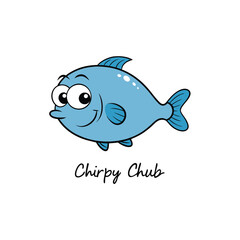 Fototapeta premium blue fish vector illustration