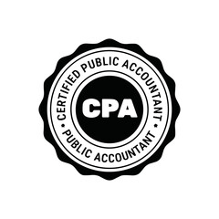 CPA ICON Vector Stamp Logo Black