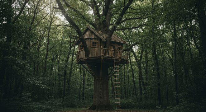 tree-house in the woods