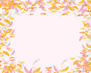 Seamless colorful maple leaves for frame or template background