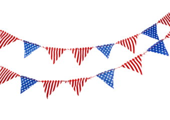Festive patriotic bunting border perfect for July Fourth celebrations.