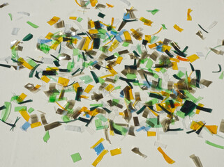 Plastic background. Recycling background. Zero waste. Plastic recovery. Reusable of old plastic....