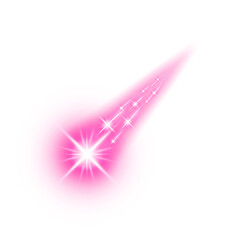 pink star comet and sparkle light © bank