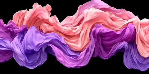 Obraz premium Luxurious Fabrics in Flowing Harmony, Displaying Elegance and Dynamic Colors