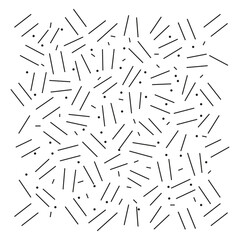 Scattered Lines and Dots Pattern Zigzag  Dots Pattern
