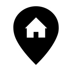 isolated house location icon vector