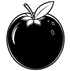 Vibrant Blueberry Illustration A Single Fruit Design on a Clean White Background Ideal for Various Creative