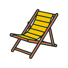 Beach chair. vector illustration	
