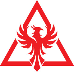 Phoenix bird Logo design Make an eagle logo on white background