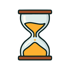 hourglass with sand. vector illustration	