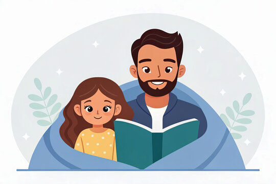 Sentimental Father's Day: A Celebration of Love. father shares sentimental moment with his child while reading book this special day filled with