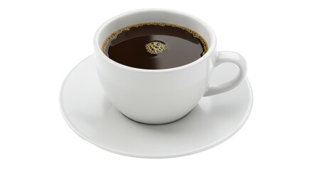 Isolated Cup of Black Coffee