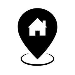 isolated house location icon vector