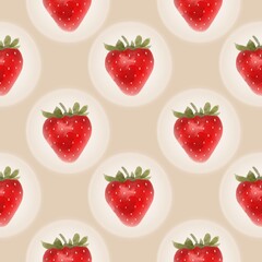 Cute berries on pastel background