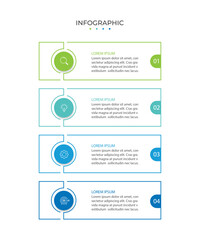 Timeline infographic design element and number options. Business concept with 4 steps.
