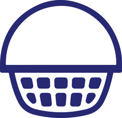 Aesthetic Basket Vector Art