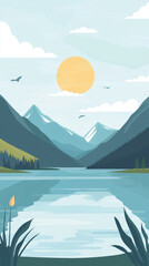 Majestic Mountain Views – Natural & Illustrated Landscapes 