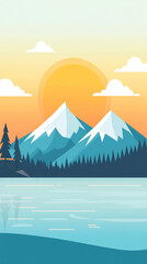 Majestic Mountain Views – Natural & Illustrated Landscapes 