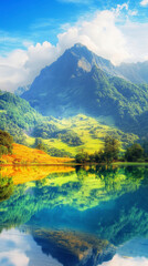 Majestic Mountain Views – Natural & Illustrated Landscapes 
