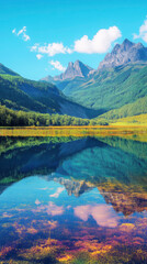 Majestic Mountain Views – Natural & Illustrated Landscapes 