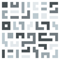 Abstract Mozaic Pattern Monochrome