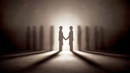 Emotional manipulation psychology relationship. Image of isolation featuring one partner separating from another