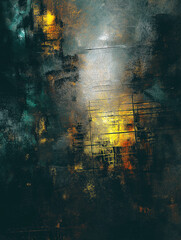 Art therapy inspired texture. Moody artwork featuring dark hues and light textures.