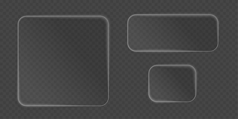 Collection of futuristic hud light white frame. HUD PNG. Technological background. Light glass white frames square, oval, rectangle, circle. HUD PNG.