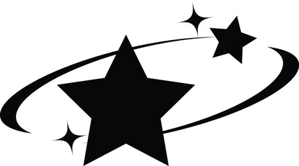 Y2k star sparkle bling abstract tattoo shapes. Simple minimal geometric signs in retro 2000s style.