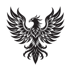 Phoenix symbolizing rebirth and strength vector isolated