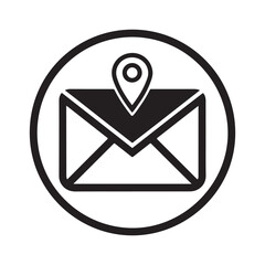 Black silhouette email vector collection