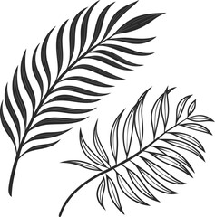 Obraz premium A seamless pattern of isolated feather vector illustrations, featuring a vintage bird wing design with elegant quill and leaf elements for a natural artistic decoration