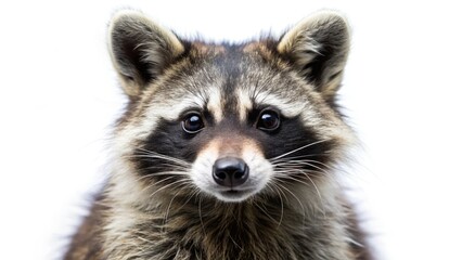 Fototapeta premium Raccoon Cyber Attack Portrait: Close-Up Digital Art, Procyon Hacker, Dark Web Animal, Cybersecurity Threat