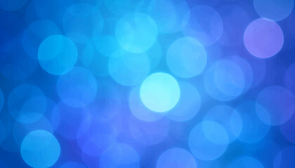 Abstract blue background with bright, glowing bokeh lights, perfect for a festive holiday celebration or a dazzling night design