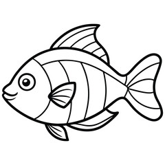 Fish Line Art