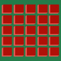 Modern Unique Isometric Seamless Pattern.