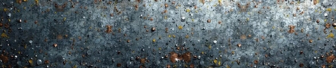 Gleaming silver alloy, heavy grunge, etched details, scrape, scratched