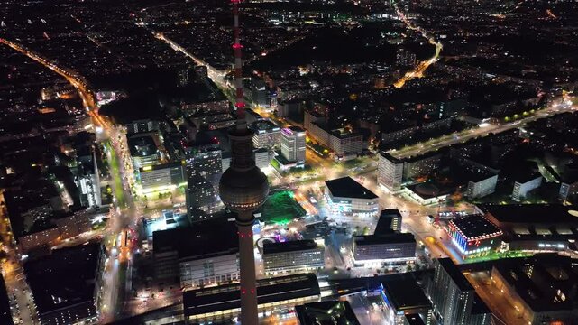 Establishing Aerial View Shot of Berlin, Germany