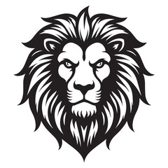 Lion head logo icon, lion face vector Illustration
