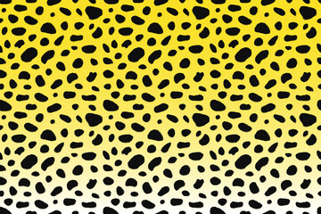 Classic cheetah-spot seamless pattern. Golden yellow base sprinkled with irregular black dots. ideal for sporty apparel, graphic tees, and playful stationery.